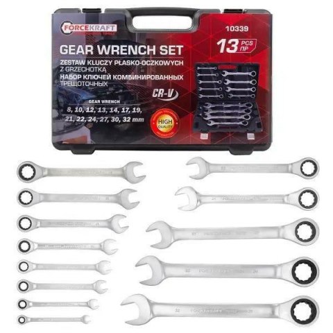 KLUCZ PŁASKO-O.GRZ.kpl. 13szt. /FORCEKRAFT