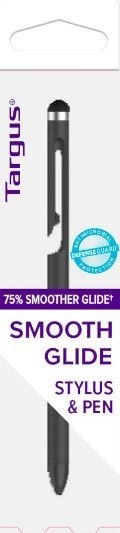 Rysik antybakteryjny 2 w 1 do smartfonów i ekranów dotykowych - czarny
