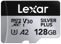 Karta pamięci microSD 128GB C10 A2 U3 V30 205/150MB/s Silver Plus