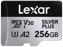 Karta pamięci microSD 256GB C10 A2 U3 V30 205/150MB/s Silver Plus