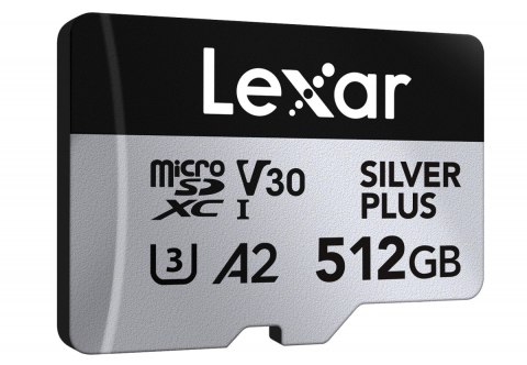 Karta pamięci microSD 512GB C10 A2 U3 V30 205/150MB/s Silver Plus