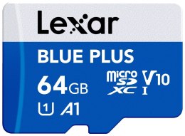 Karta pamięci microSD 64GB C10 A1 U3 V10 100MB/s Blue Plus