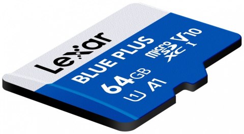 Karta pamięci microSD 64GB C10 A1 U3 V10 100MB/s Blue Plus