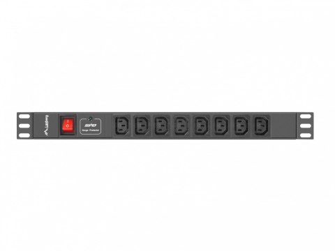 Listwa zasilająca Rack PDU 19 cali 1U 16A 8X IEC C13 2m czarna C20