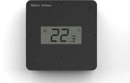 Przewodowy regulator pokojowy sinum czarny R-S1 Tech Sterowniki