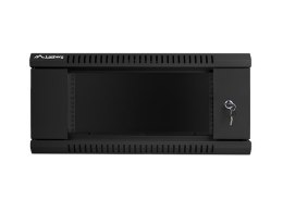 Szafa instalacyjna wisząca 19 cali 4U 600X600mm czarna (drzwi szklane)