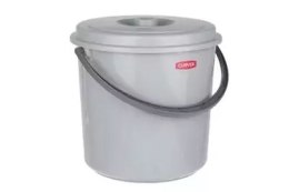 CURVER WIADRO 16L Z POKRYWKĄ SZARE