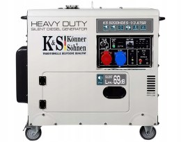 KS GENERATOR DIESEL KS 9200HDES-1/3 ATSR 7,0kW 230/400V, ROZRUCH ELEKTRYCZNY (EURO V)