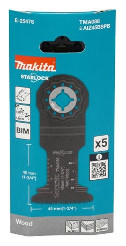 MAKITA MT BRZESZCZOT DO CIĘCIA WGŁĘBNEGO BIM 45mm x 45mm 14z/C TMA088 /5szt.