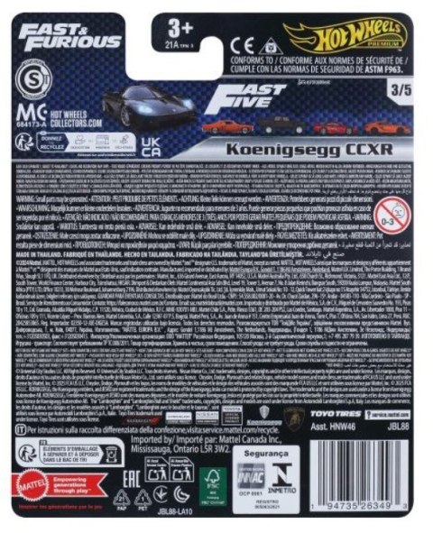 Pojazd Szybcy i Wściekli, 2010 KOENIGSEGG CCXR