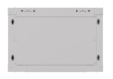 Szafa instalacyjna rack wisząca 19" 6U 540x350 szara drzwi przeszklone ( flat pack)