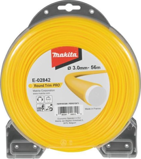 MAKITA ŻYŁKA NYLONOWA OKRĄGŁA "PRO" 3,0mm/56mb