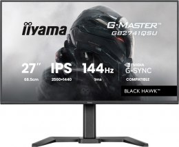 Monitor 27 cali GB2741QSU-B1 IPS,QHD,144Hz,1ms,2xUSB, Adaptive G-SYNC,HDMI,DP,350cd, HAS (150) PIVOT