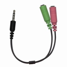 Audio rozgałęziacz, ACC-100, Jack (3,5mm) M - 2x Jack (3.5mm) F, 0.2 m, stereo, czarna, Genius