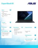 Notebook ExpertBook B1 B1503CVA-S72273W - i5-1334U/16GB/512GB/15.6 FHD/Win 11 HOME /3YRS