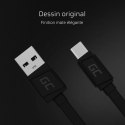 Green Cell kabel GCmatte USB-C Flat kabel 25 cm z szybkim ładowaniem