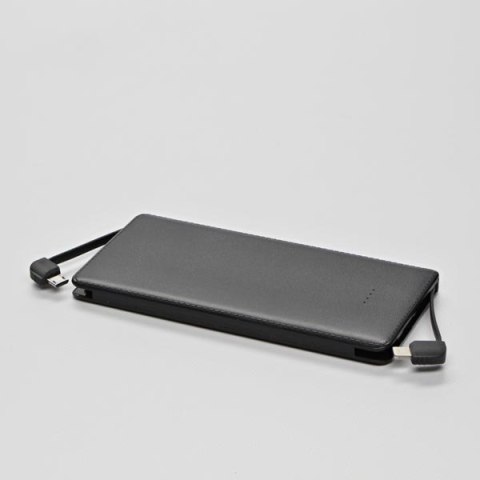 Powerbank, Li-ion, 5V, 5000mAh, do ładowania telefonów i innych urządzeń, 2 złącza, czarna, EOL