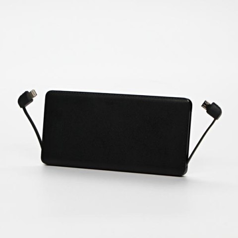Powerbank, Li-ion, 5V, 5000mAh, do ładowania telefonów i innych urządzeń, 2 złącza, czarna, EOL