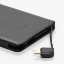Powerbank, Li-ion, 5V, 5000mAh, do ładowania telefonów i innych urządzeń, 2 złącza, czarna, EOL