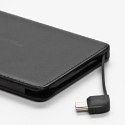Powerbank, Li-ion, 5V, 5000mAh, do ładowania telefonów i innych urządzeń, 2 złącza, czarna, EOL