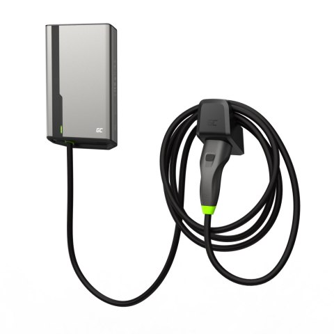 Green Cell GC HabuDen Wallbox 22kW 32A 5m kabel Type 2 Smart EV stacja ładowania z GC App Bluetooth WiFi
