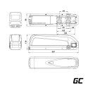 Green Cell®® GC PowerMove E-Bike bateria 48V 13Ah Li-Ion Down Tube z ładowarka