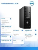 Komputer Optiplex Plus SFF 7020 W11Pro i5-14500/16GB/256GB/Int/WLAN + BT/Wireless Kb & Mouse/260W/vPro/3YPS