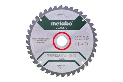 PIŁA TARCZOWA PRECISION CUT WOOD 216*30MM 40WZ