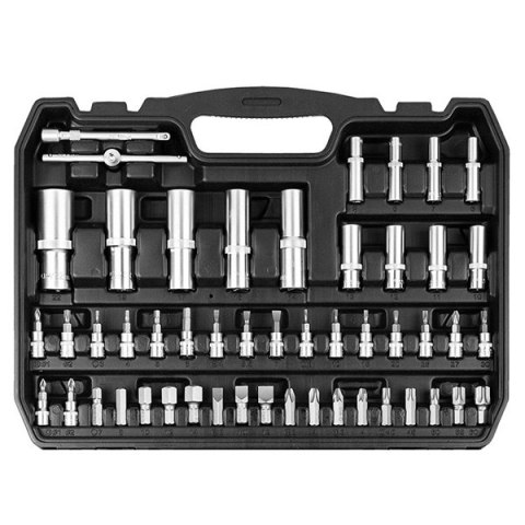 Zestaw kluczy nasadowych10-212, 108 szt, rozmiary 1/4 i 1/2, walizka, NEO TOOLS