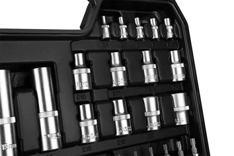 Zestaw narzędzi10-211, 110 szt, rozmiary 1/4 i 1/2, walizka, NEO TOOLS