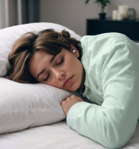 Słuchawki dokanałowewe do snu/podcast białe