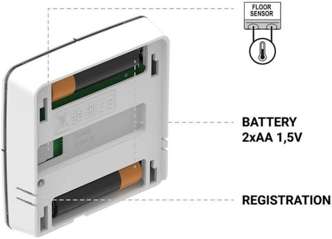 Bezprzewodowy regulator pokojowy mechaniczny czarny R-8X Tech Sterowniki