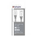 Verbatim USB kabel (3.1), USB A M - USB C (M), 0.3m, srebrny, box, 48868, EOL