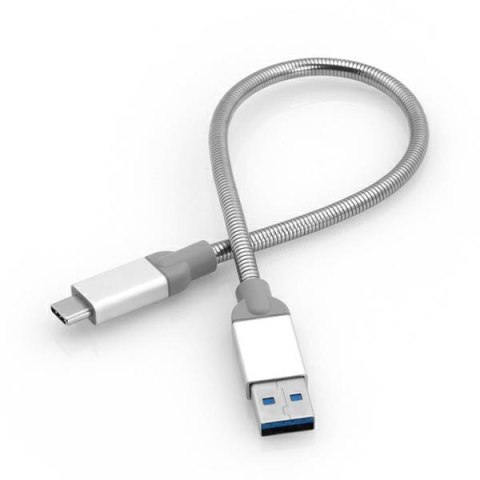 Verbatim USB kabel (3.1), USB A M - USB C (M), 0.3m, srebrny, box, 48868, EOL