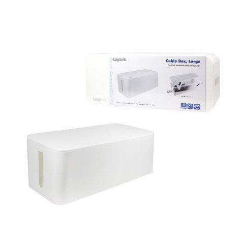 Organizer kabli LogiLink KAB0063 CableBox L, biały