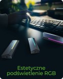 Obudowa dysku IB-1826MCL-CU31 M.2 NVMe i SATA obudowa, RGB lighting, USB 3.2 Gen 2, 10 Gbps