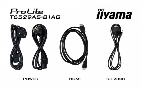 Monitor 65 cali T6529AS-B1AG VA,4K,HDMIx2,USB-C,RJ45,2x10W,WiFi, Android 14, Signal FailOver, Whiteboard, iiSignage2 (CMS), 