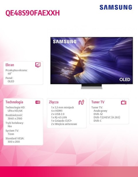 Telewizor OLED 48 cali QE48S90FAEXXH