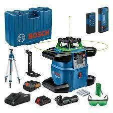 BOSCH LASER OBROTOWY GRL 650 CHVG ZIELONY +ODBIORNIK LR 65 G +PILOT RC 6 +UCHWYT WM 6 +STATYW BT 300 HD 1xPC4,0Ah WALIZKA