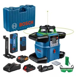 BOSCH LASER OBROTOWY GRL 650 CHVG ZIELONY +ODBIORNIK LR 65 G +PILOT RC 6 +UCHWYT WM 6 1xPC4,0Ah WALIZKA