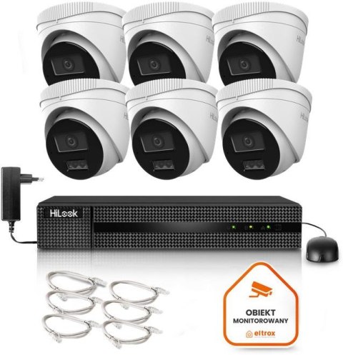 Zestaw monitoringu IP Hilook 6 kamer IPCAM-T8-30DL 2.8mm z dyskiem 2TB