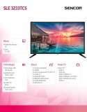 Telewizor 32 cale D-LED SLE 3233TCS DVB-T/T2/C/S/S2 Ci+ HEVC