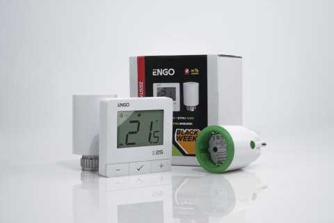 ENGO Controls Inteligentny zestaw ogrzewania Biały (E25-BATW + ETRV-M30 + EPlug WiFi)