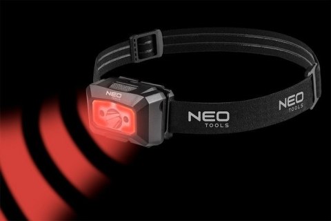 LATARKA CZOŁOWA AKUMULATOROWA USB 250LM COB LED,CZUJNIK RUCH