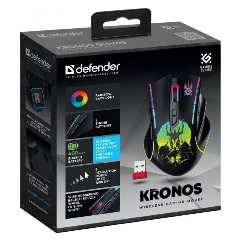 Mysz gamingowa bezprzewodowa KRONOS GM-695 RF 1600DPI 7P