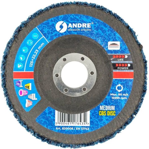 ANDRE KRĄŻEK SZLIFIERSKI CBS 125mm MEDIUM - BLUE