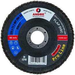 ANDRE ŚCIERNICA LISTKOWA 125mm P 40 CYRKONOWA PRO LINE WERSJA I