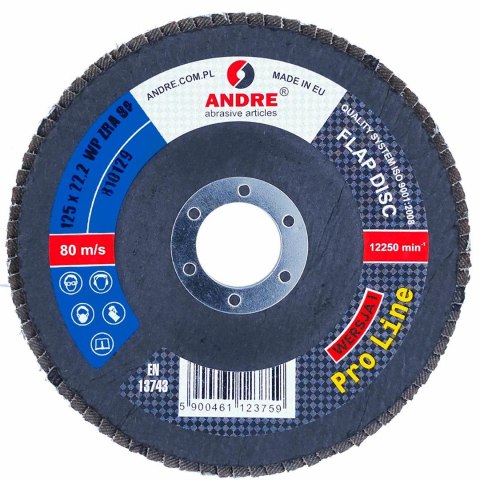 ANDRE ŚCIERNICA LISTKOWA 125mm P 60 CYRKONOWA PRO LINE WERSJA I