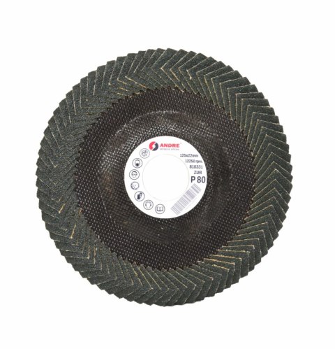 ANDRE ŚCIERNICA PACHWINOWA 125mm P80 ZUR CYRKONOWA PŁASKA