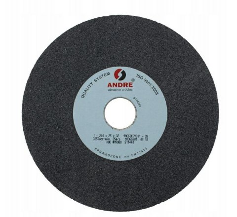 ANDRE ŚCIERNICA PŁASKA 200mm x 20mm x 32mm 98C60K7VC01-35 CZARNA "TYP 1"